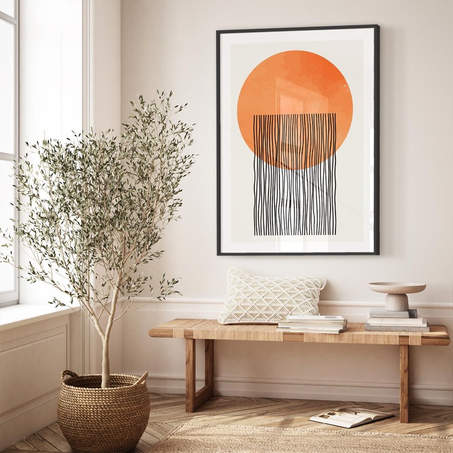 Plakat bez ramy 21x30 - Echa Wyobraźni - koło, boho styl