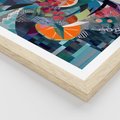 Plakat w ramie 30x40 - Migocące Widoki Harmonii - abstrakcyjny obraz, jak picasso - rama drewno