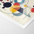 Plakat bez ramy 21x30 - Rozbijające Barwne Granice - abstrakcyjna geometryczna kompozycja, koła linie