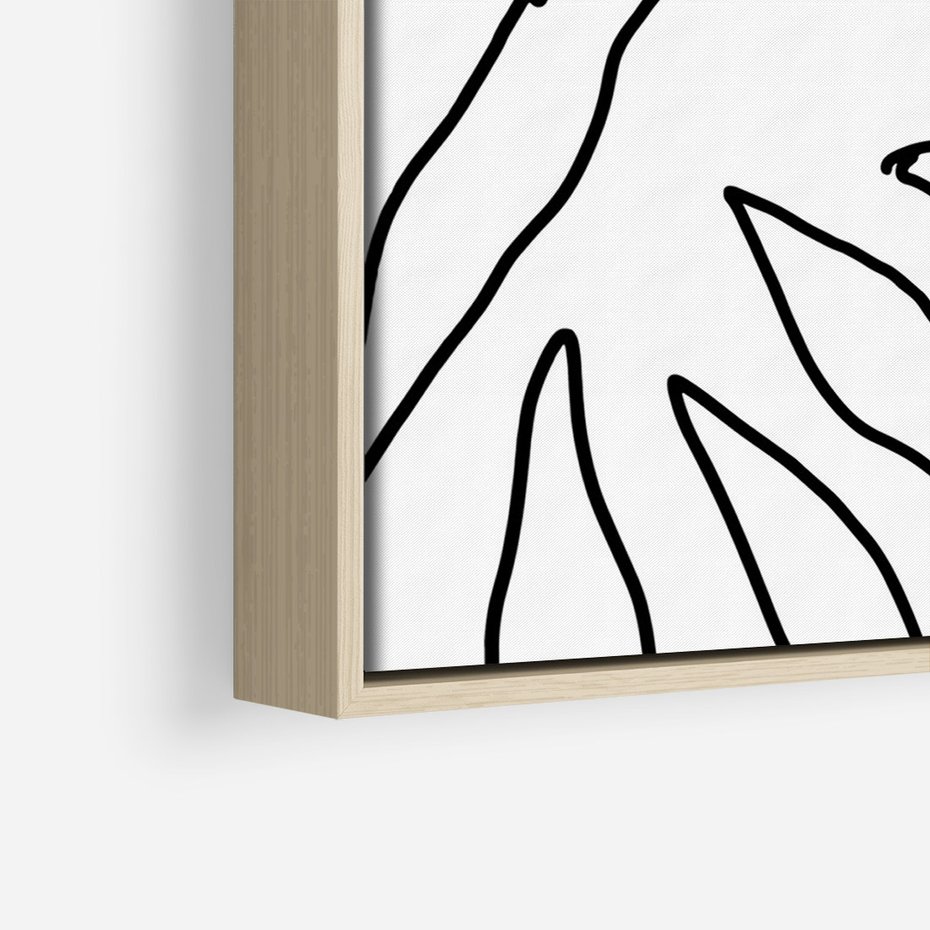 Obraz w ramie 50x70 - Liście Mocy - mroczna sztuka, minimalizm - rama drewno