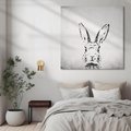 Obraz na płótnie 50x50 - Szkicowany królik w grafice - szkic, królik