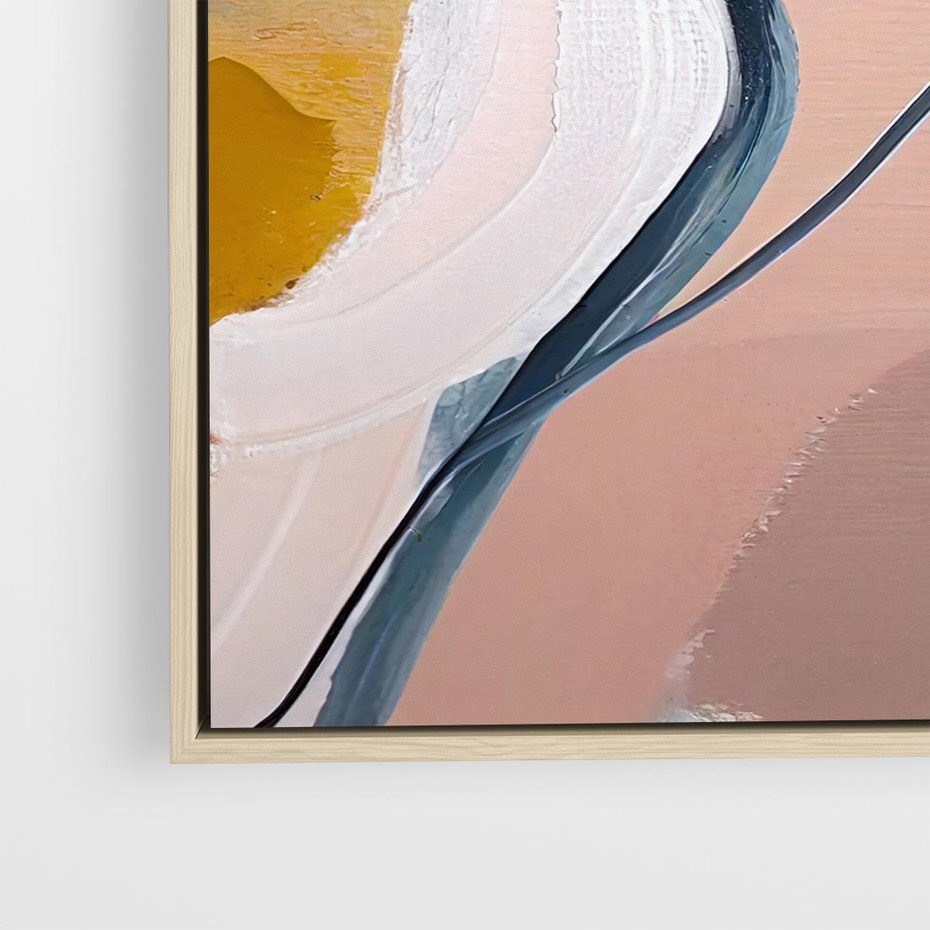 Obraz w ramie 50x50 - Ścieżki Emocji - abstrakcja, farby olejne - rama drewno