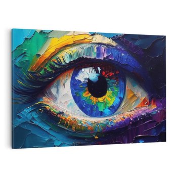 Obraz na płótnie 120x80 - Mistyka Tęczowego Oka - oko, obraz olejny