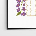Obraz w ramie 50x70 - Witalność Kwiatów - kwiaty w wazonie, minimalistyczna kompozycja - rama czarna