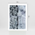 Plakat bez ramy 50x70 - Ujęcie Zimowej Szosy - zima, śnieg