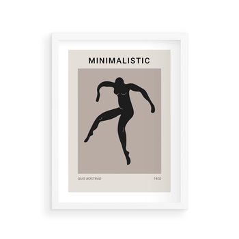 Plakat w ramie 30x40 - Sztuka Nowoczesności: Minimalistyczny Plakat - modern art, minimalistyczny plakat - rama biała