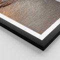 Plakat w ramie 30x40 - Spokój Morza: Fale na Plaży - fale, morze - rama czarna