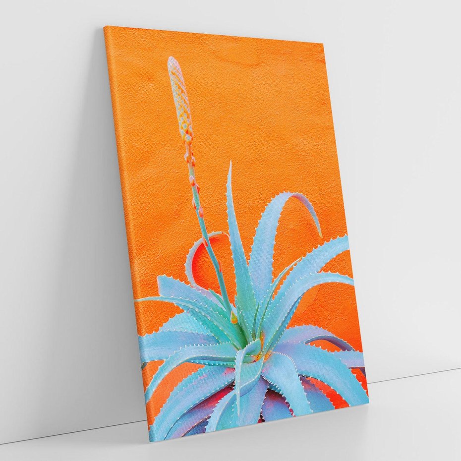 Obraz na płótnie 80x120 - Naturalna Harmonia - kaktusy, liście