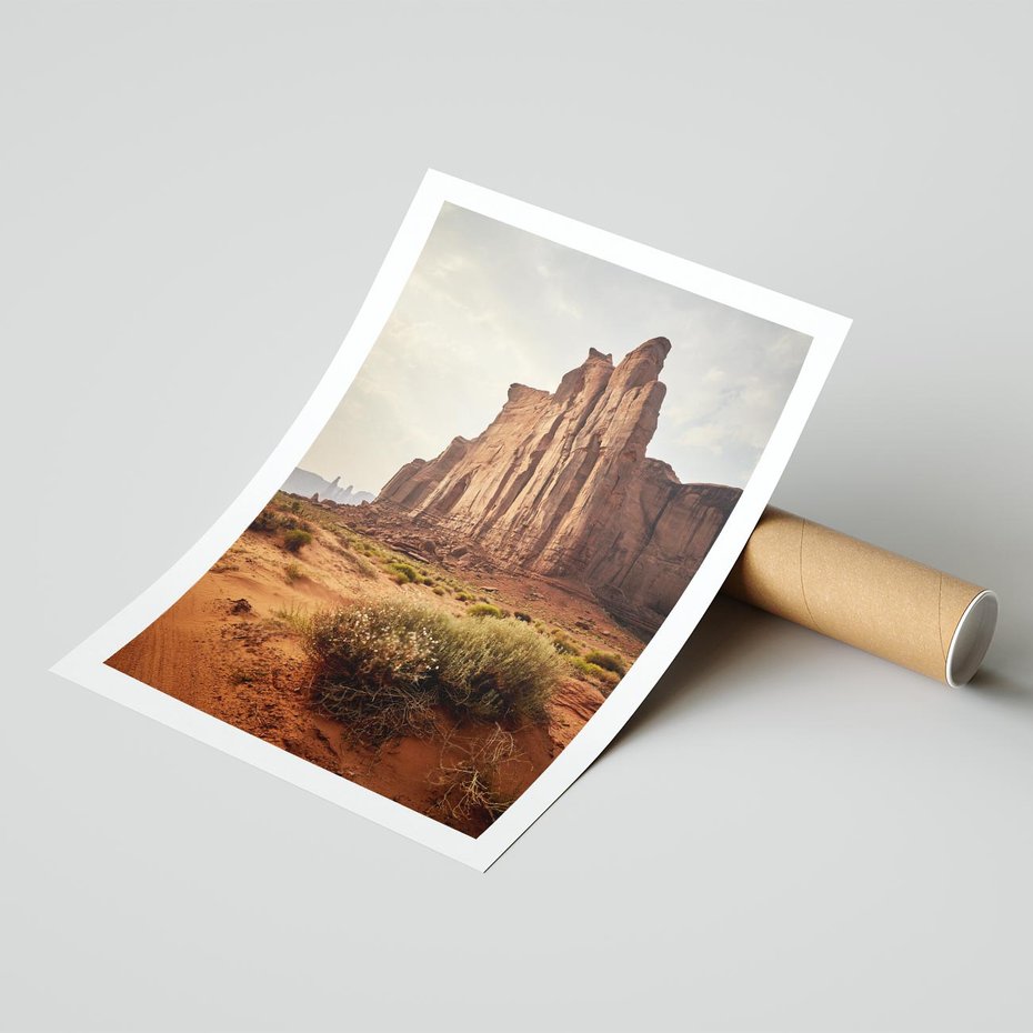 Plakat bez ramy 30x40 - Pejzaż pustynnego kanionu - pustynia, kanion