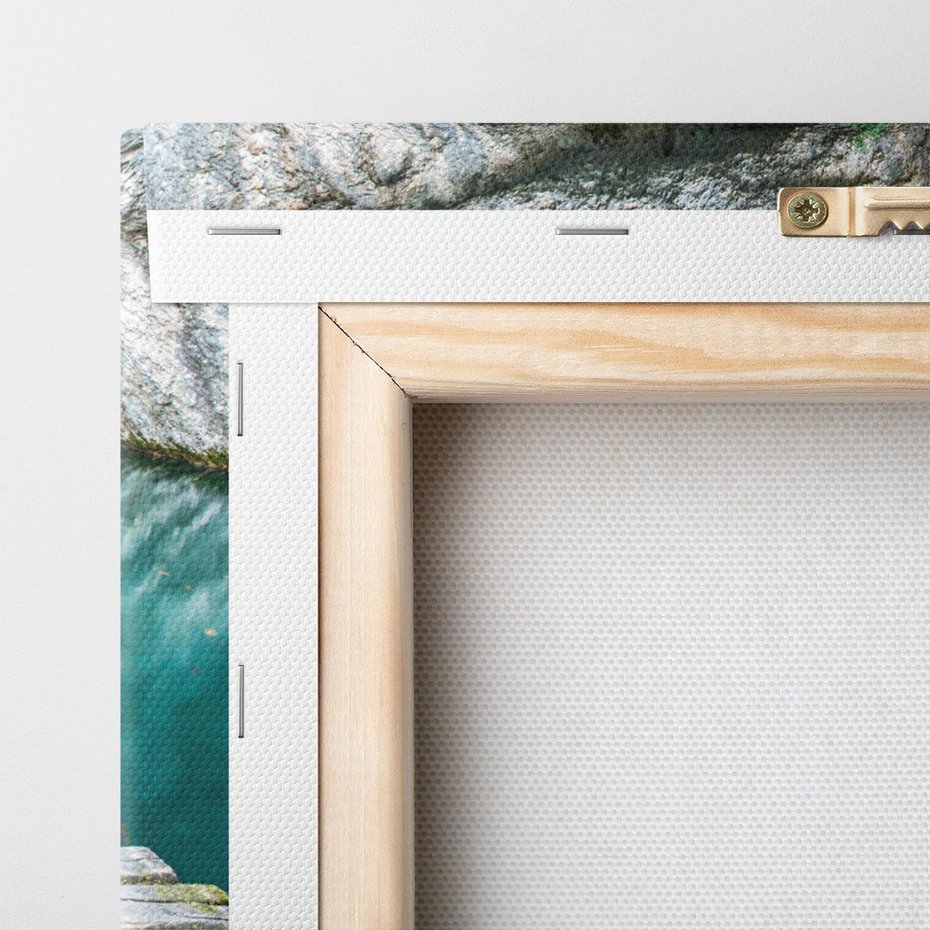 Obraz na płótnie 120x60 - Most nad skalistymi wodami - most, woda