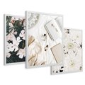 Zestaw obrazy w ramie 30x40 galeria - Kwiaty, perfumy, salon, sypialnia - rama biała