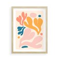 Plakat w ramie 50x70 - Granice Inspiracji - abstrakcyjne dziwne formy, nowoczesny plakat - rama drewno