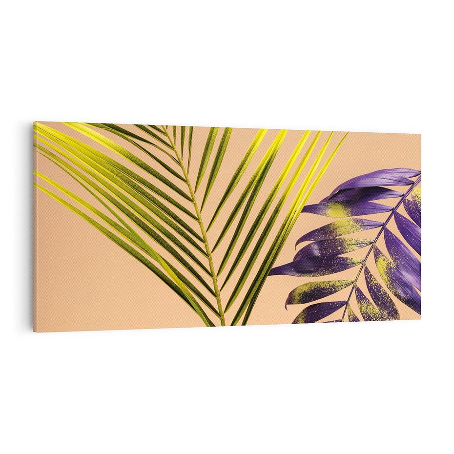 Obraz na płótnie 100x50 - Delikatne Piękno - palma, pastele