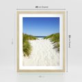 Plakat w ramie 40x50 - Relaks nad Morskimi Wzgórzami - plaża, wydmy - rama drewno