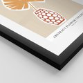 Plakat w ramie 40x50 - Kwiatowa Kreatywność - tropikalny liść w wazonie, typografia - rama czarna