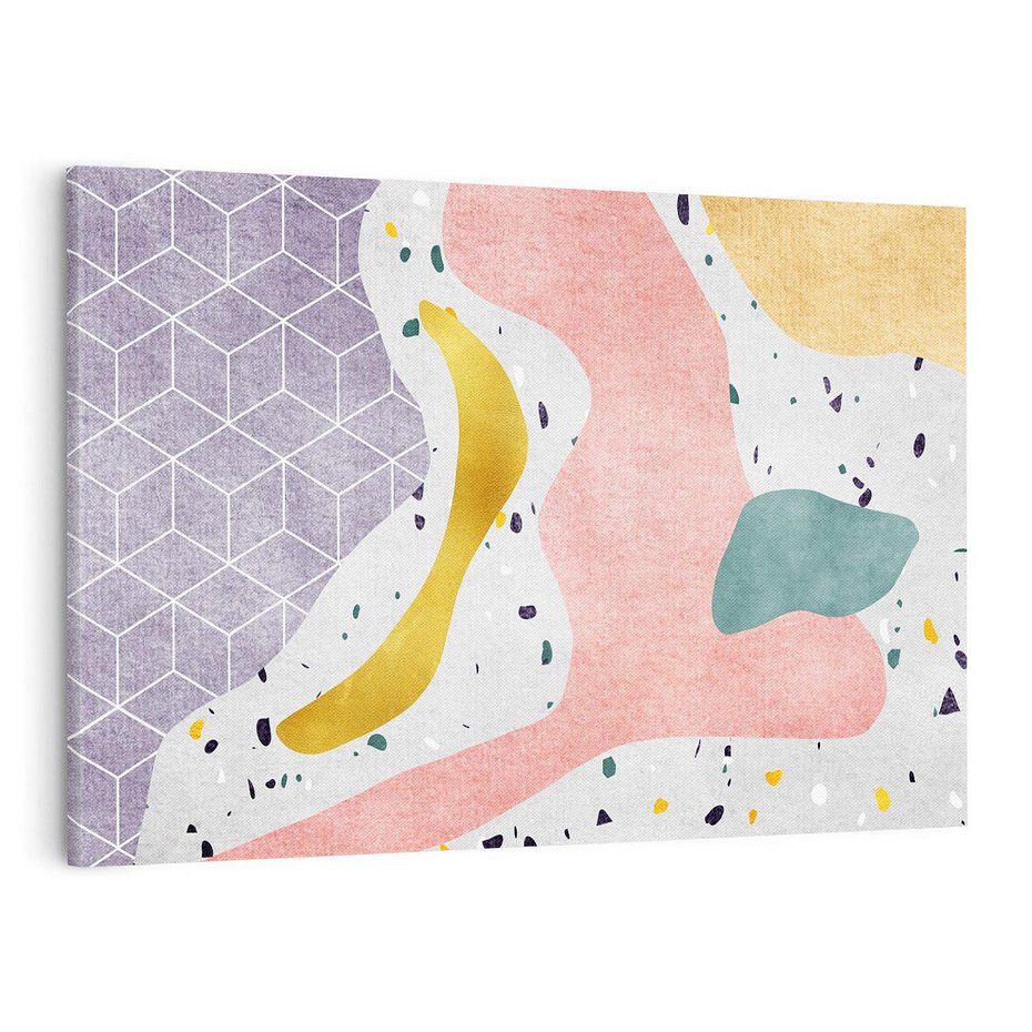 Obraz na płótnie 100x70 - Eklektyczny Mix - kolaż, pastelowe abstrakcyjne plamy