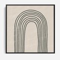 Obraz w ramie 50x50 - Intrygujące Zagięcia - boho plakat, czarna tęcza - rama czarna