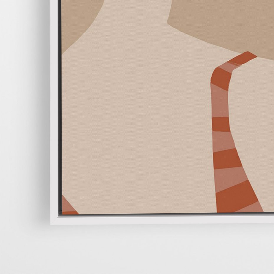 Obraz w ramie 70x100 - Kobiecy Portret - plakat retro, kobieta w kapeluszu - rama biała