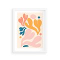 Plakat w ramie 30x40 - Granice Inspiracji - abstrakcyjne dziwne formy, nowoczesny plakat - rama biała