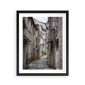 Plakat w ramie 40x50 - Malownicza uliczka we Włoszech - uliczka, Włoch - rama czarna