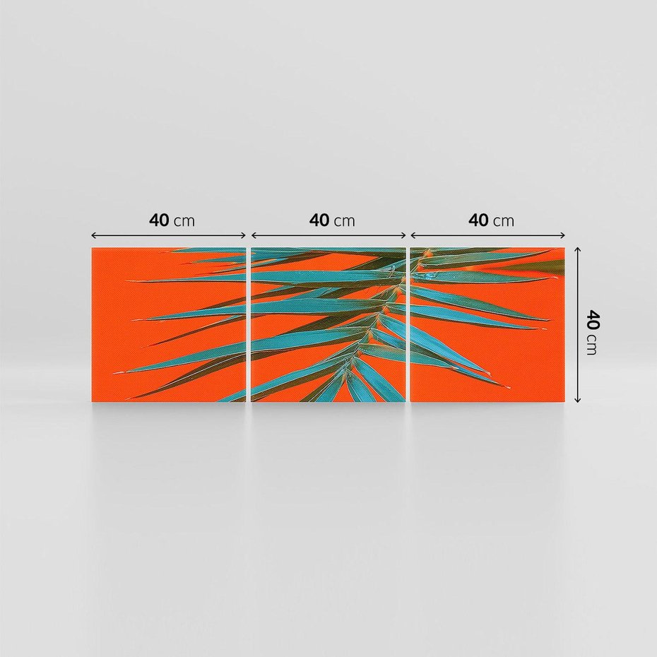 Obraz na płótnie 120x40 - Egzotyczny Urok - liście, palma