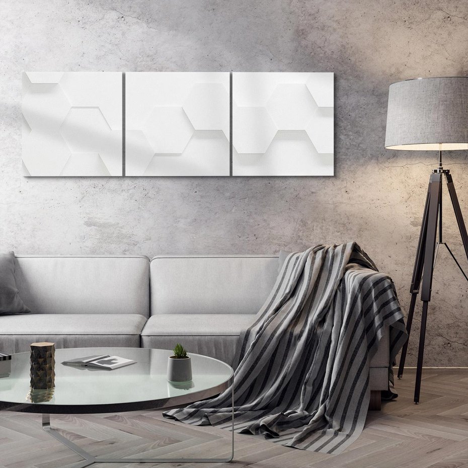 Obraz na płótnie 120x40 - Przestrzenne Zabawy - geometryczne, 3D