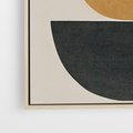Obraz w ramie 80x80 - Podróżne Refleksyjne Odbicia - abstrakcyjny obraz, kolory ciepłe - rama drewno