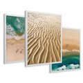 Zestaw obrazy w ramie 40x50 galeria - Plaża, boho, wakacje, morze - rama biała