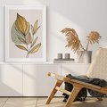 Plakat bez ramy 21x30 - Rozkwitające Wnętrza Światła - abstrakcyjny obraz boho, liście