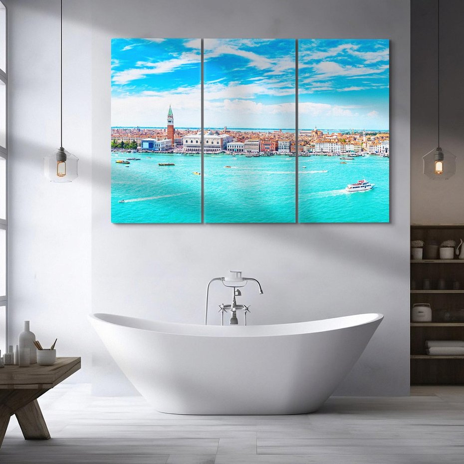Obraz na płótnie 120x80 - Wenecja nad morzem: włoski romantyzm - Wenecja, Włochy