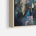 Obraz w ramie 70x100 - Rozbijając Granice Kreatywności - abstrakcyjny obraz, sztuka abstrakcji - rama drewno