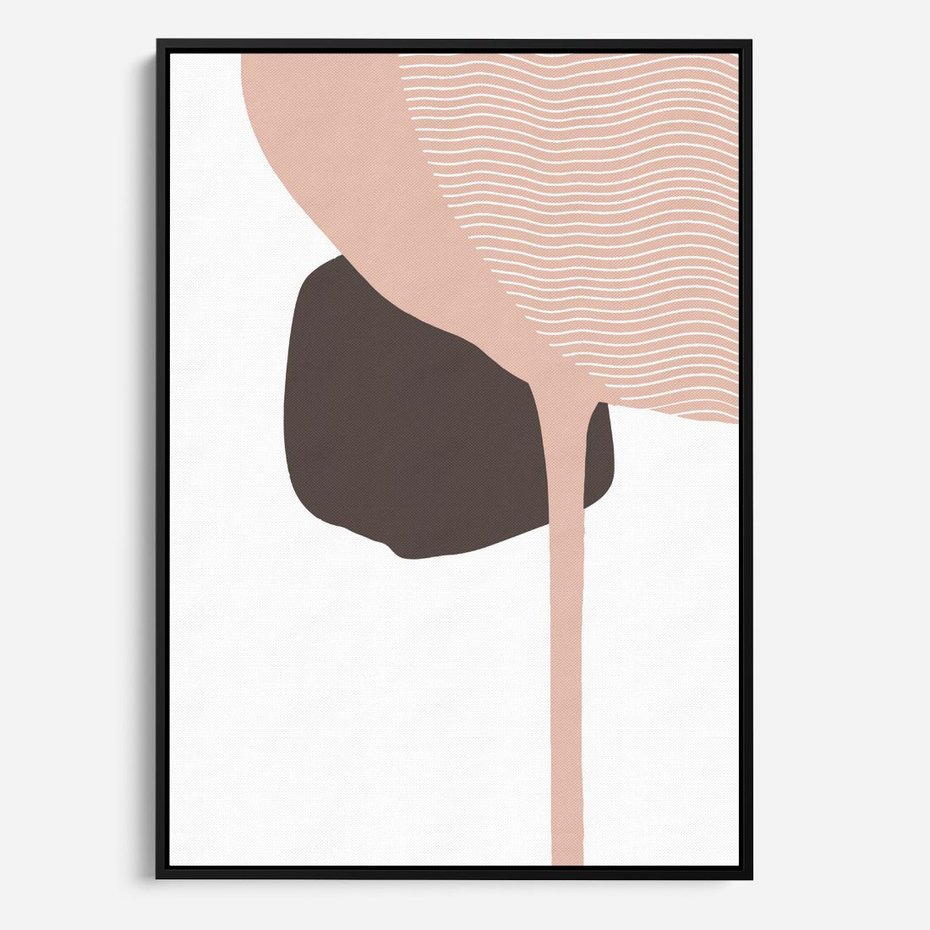 Obraz w ramie 70x100 - Wibracje Odbić Plam - abstrakcyjny obraz, rozlewające się plamy - rama czarna