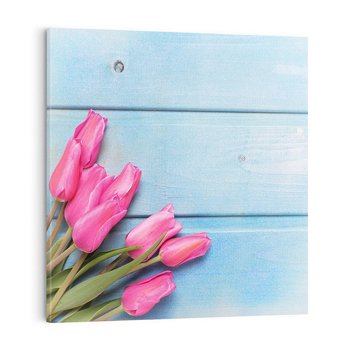 Obraz na płótnie 40x40 - Piękno w pełnym rozkwicie - kwiaty, tulipany
