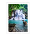 Plakat bez ramy 50x70 - Abstrakcyjna nowoczesność - wodospad, woda