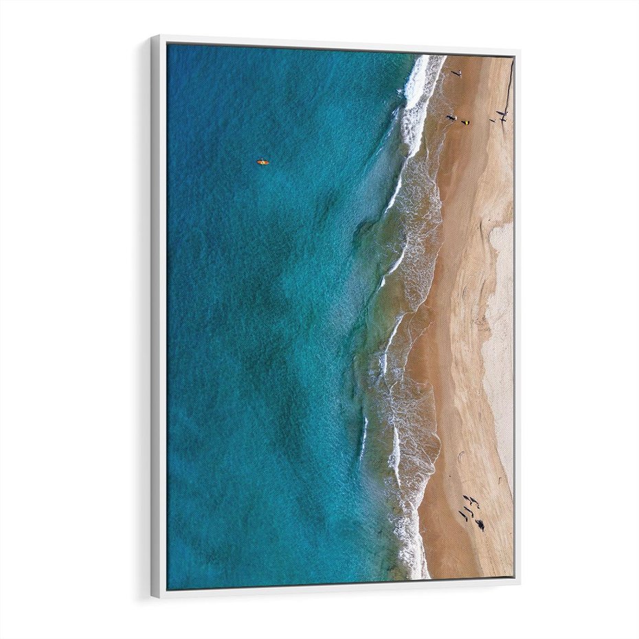 Obraz w ramie 50x70 - Spokój nad morzem - morze, plaża - rama biała