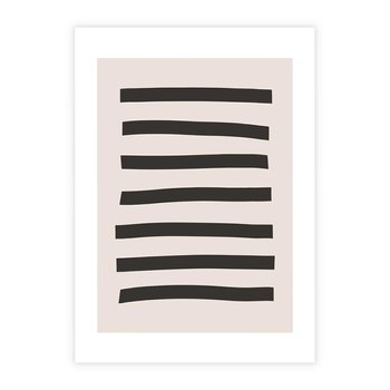 Plakat bez ramy 30x40 - Strukturalna Rewolucja Form - minimalizm, czarne pasy