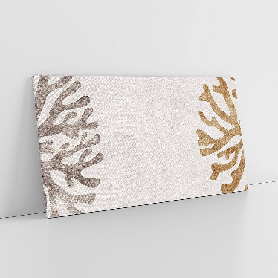 Obraz na płótnie 120x60 - Beżowa Symfonia Rafy - beżowa grafika, tło jak płótno