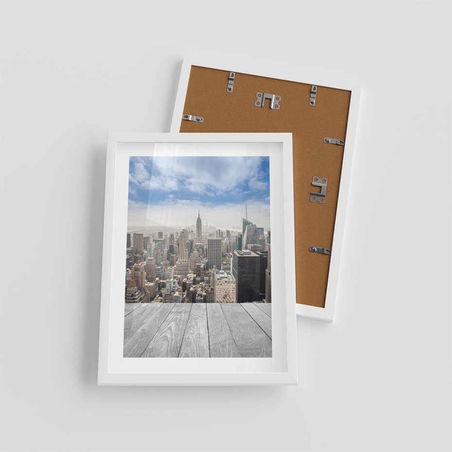 Plakat w ramie 30x40 - Nowojorska energia miejsca - Nowy Jork, miasto - rama biała
