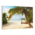 Obraz na płótnie 70x50 - Rajski relaks na Malediwach - Malediwy, plaża