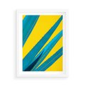 Plakat w ramie 50x70 - Świeżość Natury - aloes, liście - rama biała