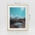 Plakat w ramie 40x50 - Inspirujący Pejzaż - ścieżka, górska - rama drewno