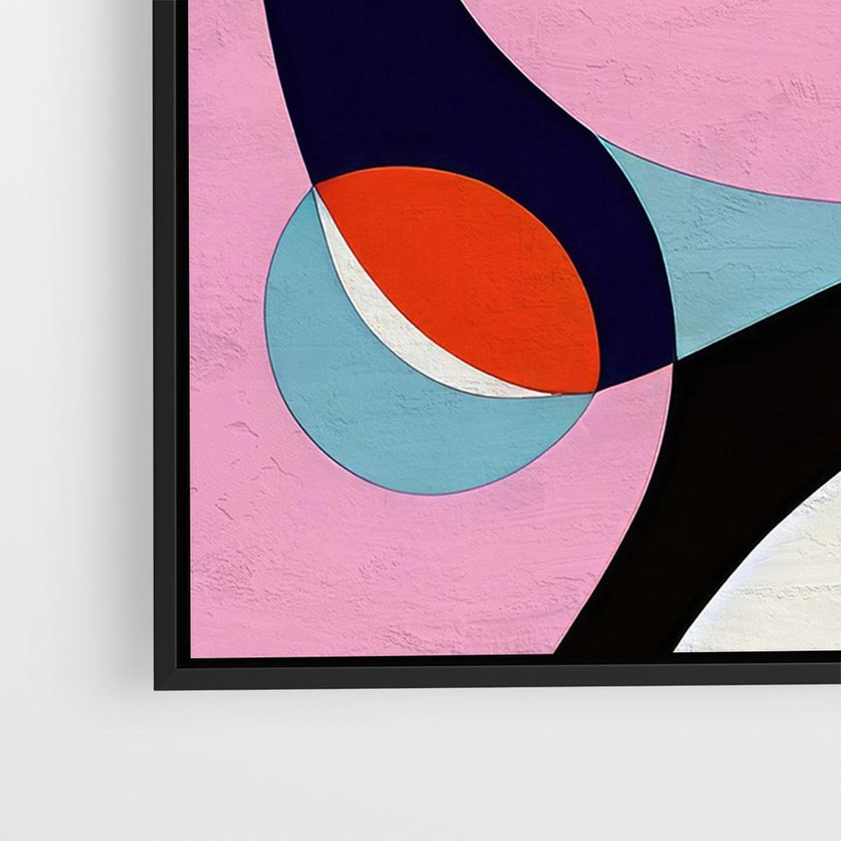 Obraz w ramie 70x50 - Kolorowe Ulotności - abstrakcyjny obraz olejny, żywe kolory - rama czarna