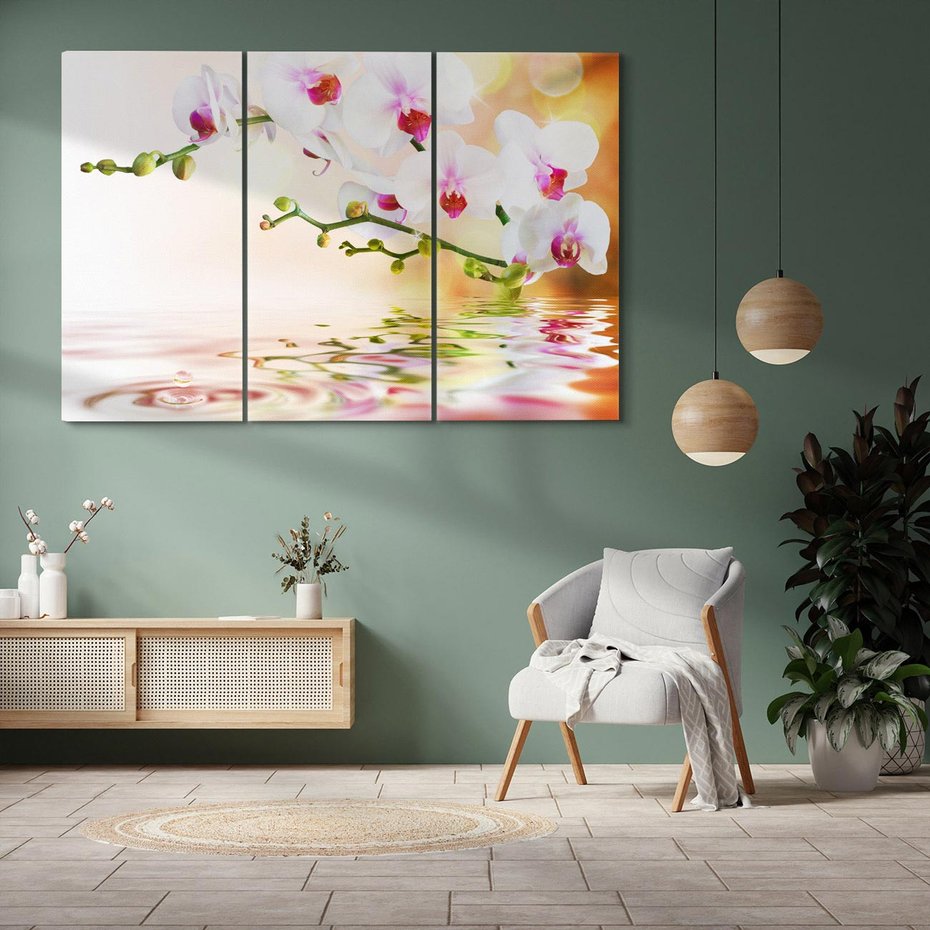 Obraz na płótnie 120x80 - Elegancja orchidei - orchidea, kwiaty