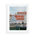 Plakat w ramie 50x70 - Miejska Dynamika - Dania, Kopehaga - rama biała