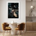Plakat bez ramy 30x40 - Jesienne Liście w Kałużach: Odbicie Natury - jesienne liście wkałuży, fotografia