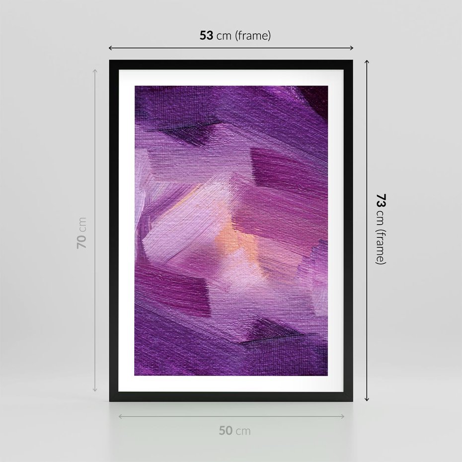 Plakat w ramie 50x70 - Abstrakcyjna gra kolorów - abstrakcja, akwarela - rama czarna