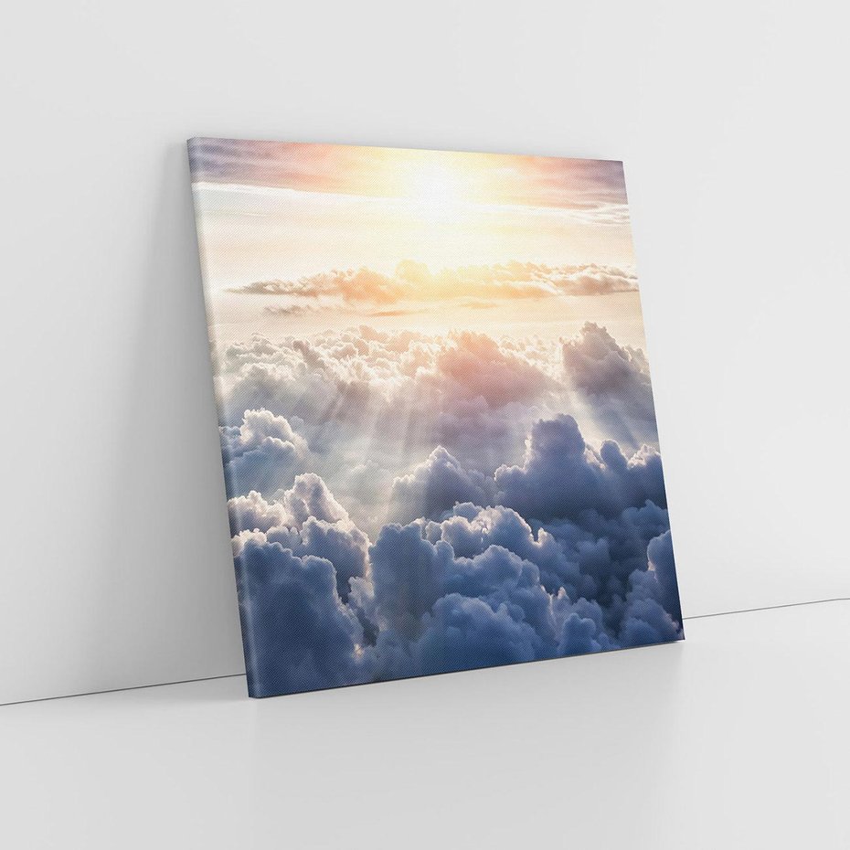 Obraz na płótnie 60x60 - Inspirujące widoki - niebo, słońce