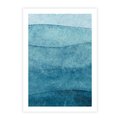 Plakat bez ramy 21x30 - Kolorowe fale akwareli - akwarela, fale
