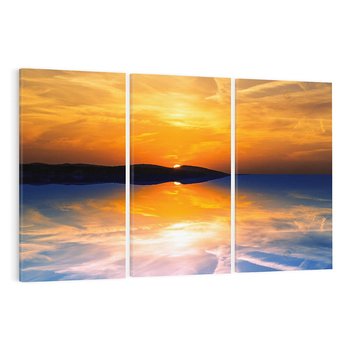 Obraz na płótnie 120x80 - Zachód słońca nad oceanem - zachód słońca,