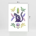 Plakat bez ramy 50x70 - Migotliwa Przestrzeń - boho kot, plakat